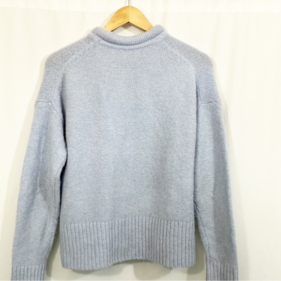 Madewell Fulton Soft Knit Pullover Sweater in Baby Blue - Picture 5 of 11